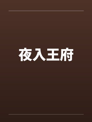 夜入王府by佚名封面