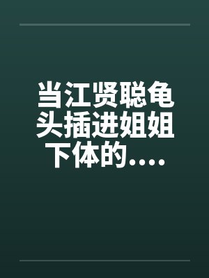 当江贤聪龟头插进姐姐下体的.................by佚名封面