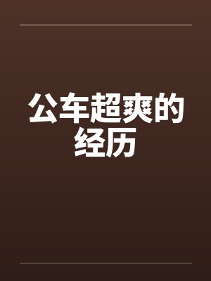 公车超爽的经历笔趣阁无弹窗封面