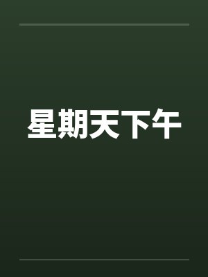 星期天下午封面