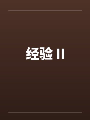 经验 IIby佚名封面