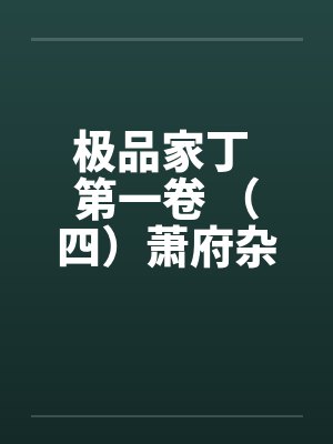 极品家丁 第一卷 （四）萧府杂记（上）by佚名封面