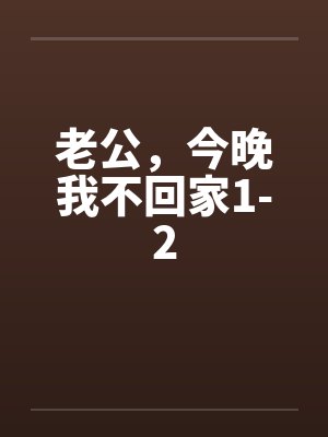 老公，今晚我不回家1-2by佚名笔趣阁无弹窗封面