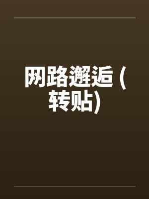 网路邂逅 (转贴)by佚名笔趣阁无弹窗封面