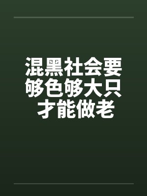 混黑社会要够色够大只 才能做老大! (转贴)笔趣阁无弹窗封面