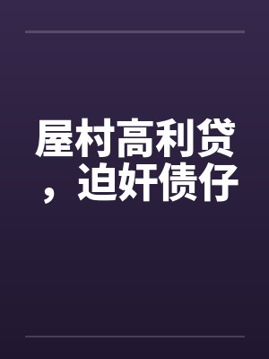 屋村高利贷，迫奸债仔笔趣阁无弹窗封面