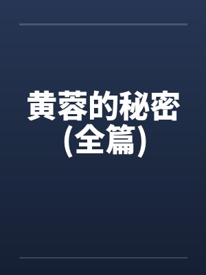 黄蓉的秘密(全篇)封面