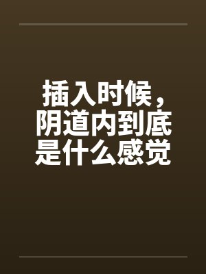 插入时候，阴道内到底是什么感觉？笔趣阁无弹窗封面