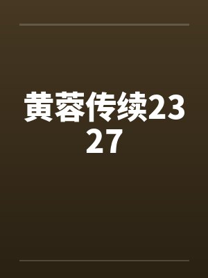 黄蓉传续2327封面