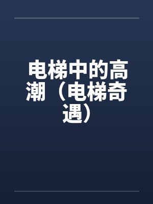 电梯中的高潮（电梯奇遇）by佚名封面