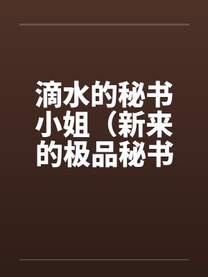滴水的秘书小姐（新来的极品秘书笔趣阁无弹窗封面