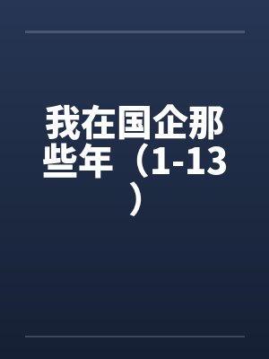 我在国企那些年（1-13）笔趣阁无弹窗封面