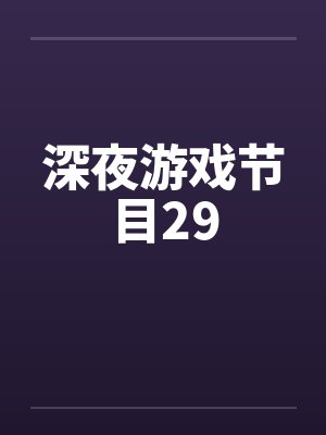深夜游戏节目29笔趣阁无弹窗封面
