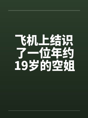 飞机上结识了一位年约19岁的空姐封面