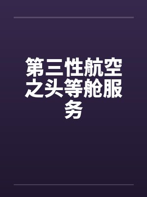 第三性航空之头等舱服务by佚名封面