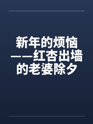新年的烦恼——红杏出墙的老婆除夕夜目睹老婆被人操笔趣阁无弹窗封面