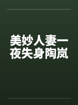 美妙人妻一夜失身陶岚by佚名封面